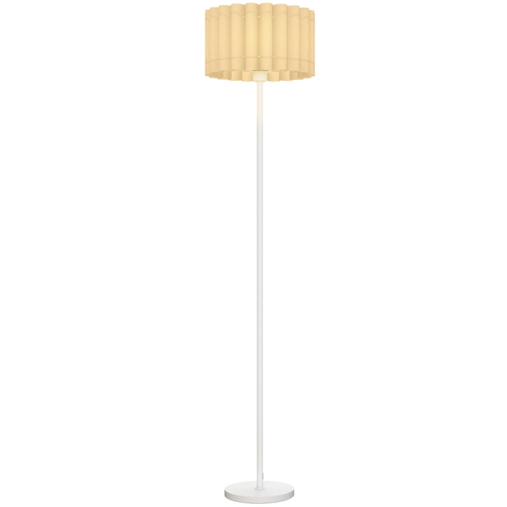 Moderne Stehlampe mit Wellendesign – Retro Wohnzimmerlampe mit E27-Fassung und Fußschalter