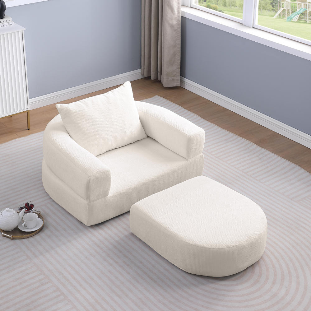 Komprimiertes faltbares Schlafsofa mit Kissen – moderner Schlafsessel, Futon-Bodensofa und klappbare Matratze für Wohnzimmer, Gästezimmer, Homeoffice und Apartment