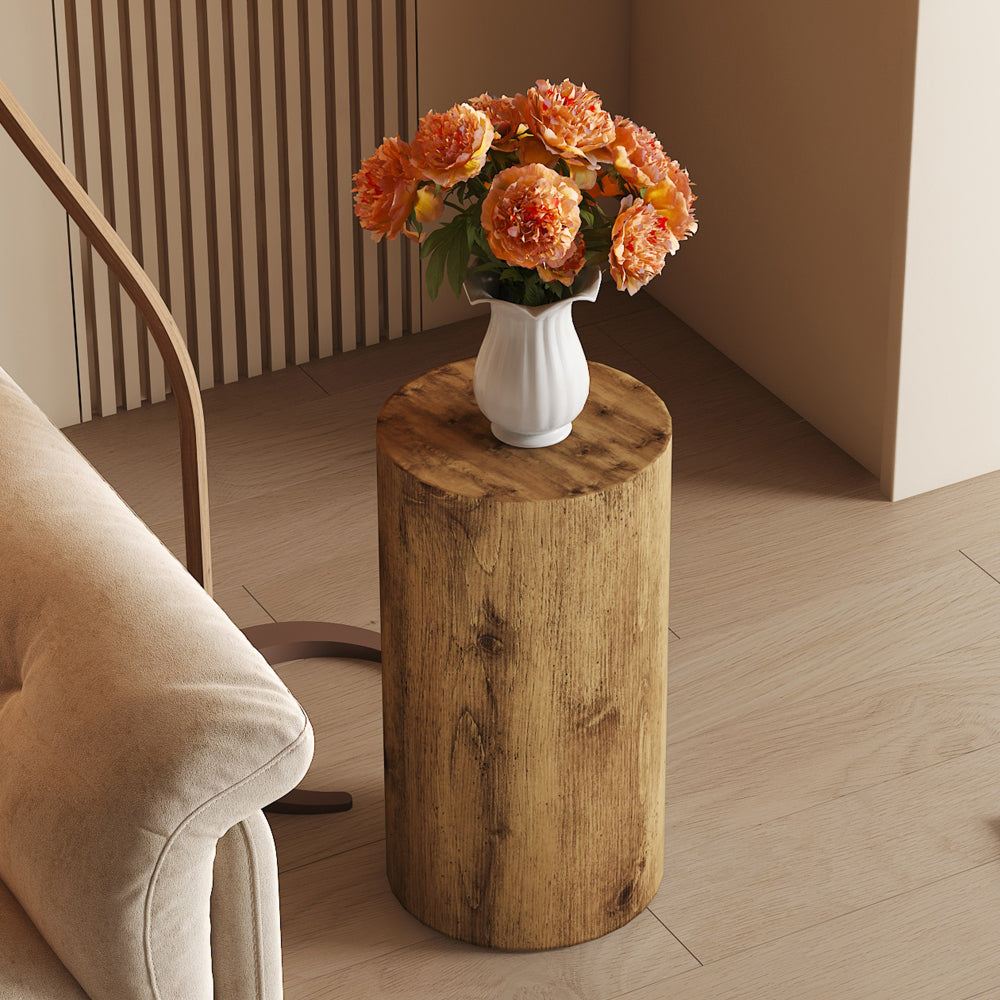 Eleganter runder Couchtisch aus MDF mit Holzoptik – Moderne Wohnzimmerdekoration im minimalistischen Design.Ideal als kleiner Couchtisch, Beistelltisch, Sofatisch oder Teetisch. Maße: 30 cm Durchmess