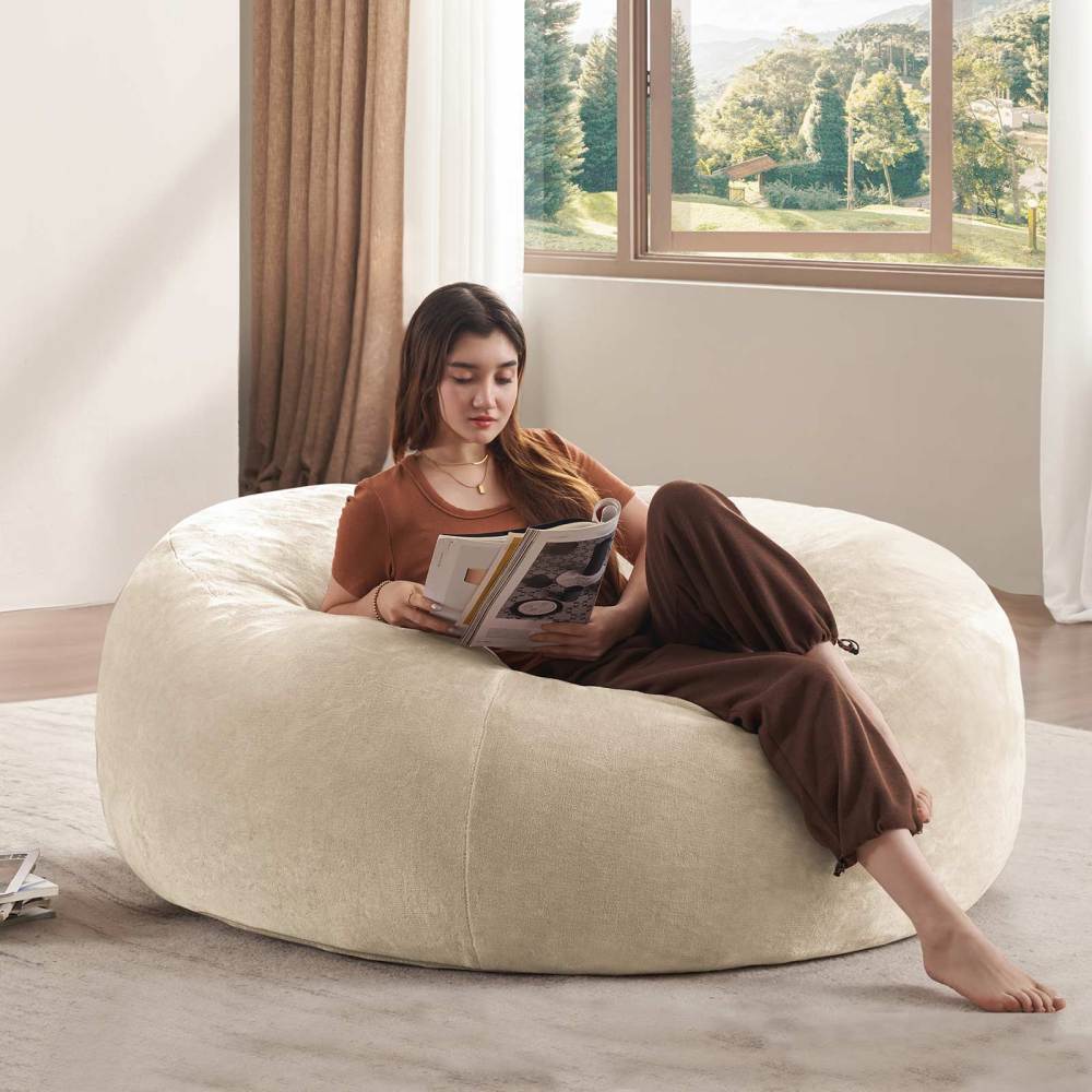 XXL Sitzsack-Sofa 5FT für Erwachsene – Gemütlicher Relax- und Lesesessel für Wohnzimmer, Schlafzimmer und Balkon