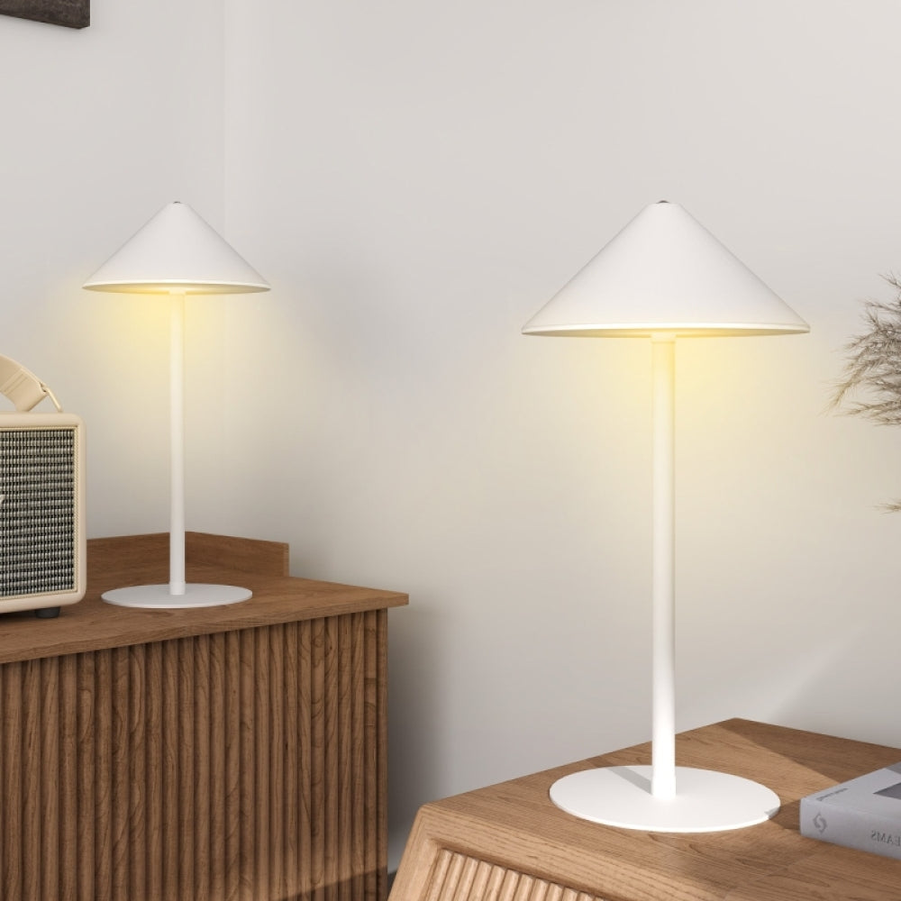 Kabellose LED-Tischlampe mit Touch-Steuerung – Dimmbare Akku-Leuchte mit 3 Lichtfarben & USB-C Aufladung